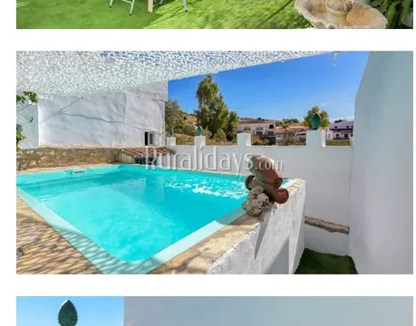Jardín, piscina, decoración, relajante, naturaleza.