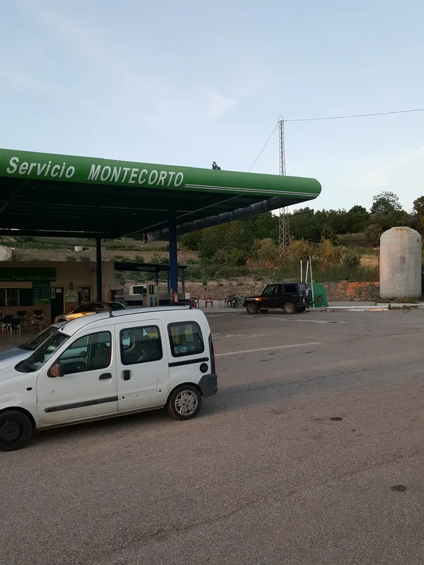Estación de servicio en Montecorto.
