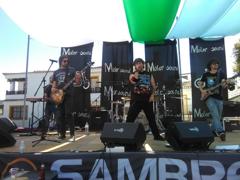 Concierto de rock al aire.