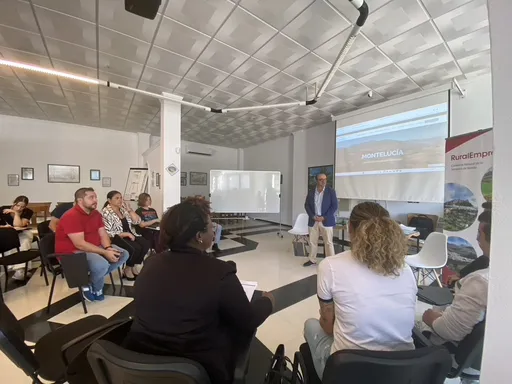 Reunión, presentación, grupo, aprendizaje, Montelucía.